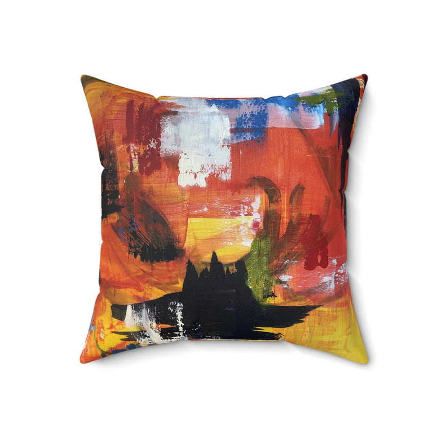 Faux Suede Pillow - Sunshine on the Reef