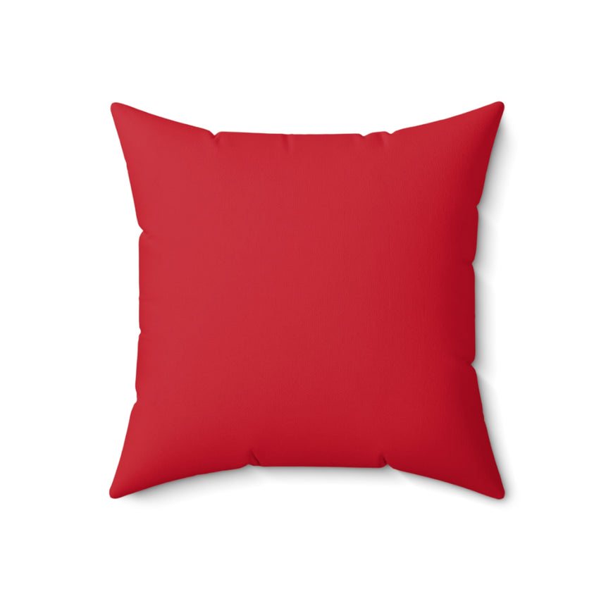 Faux Suede Pillow - Ravishing in Red