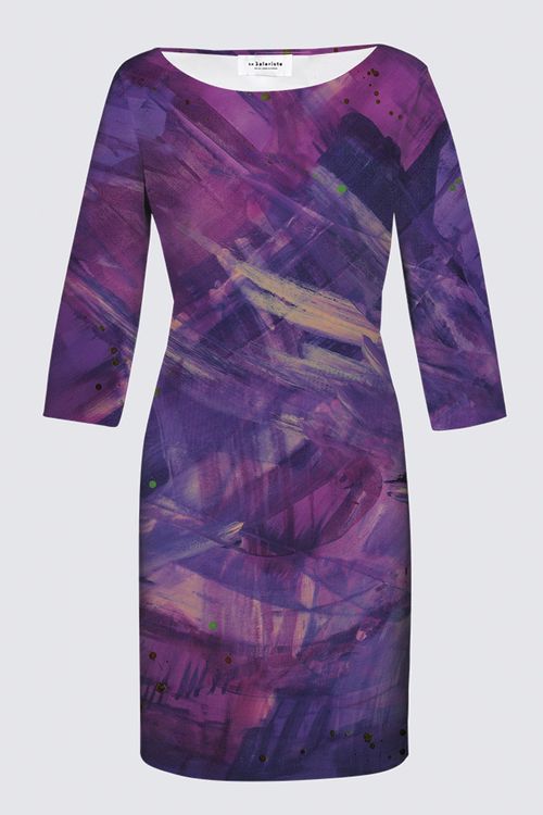 3/4 Sleeve Dress - Violet Energy